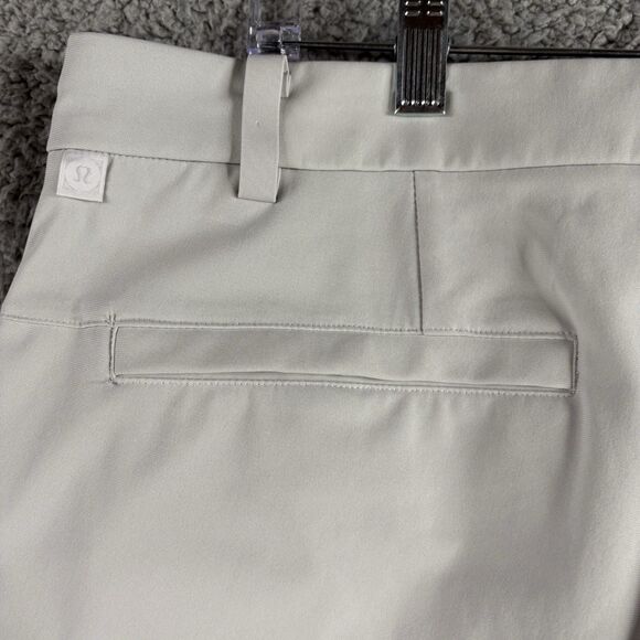 Lululemon Pants Mens 38x28 White Silver Commission Classic Fit Chino Work Golf - Picture 6 of 7